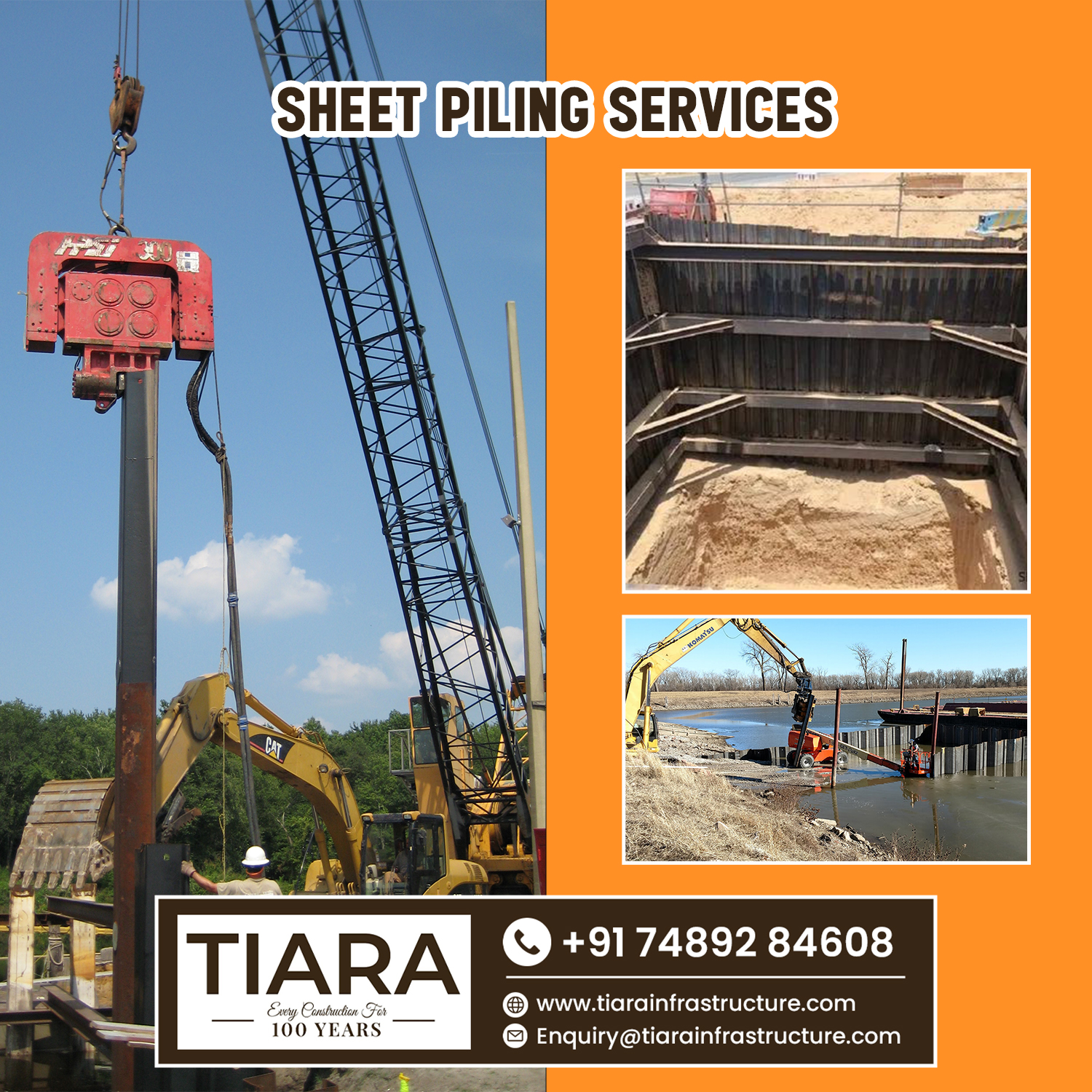 Sheet Piling Services Contractors India | Marine & Civil Sheet Pile Installation, Strong, Reliable, and Efficient Earth Retention